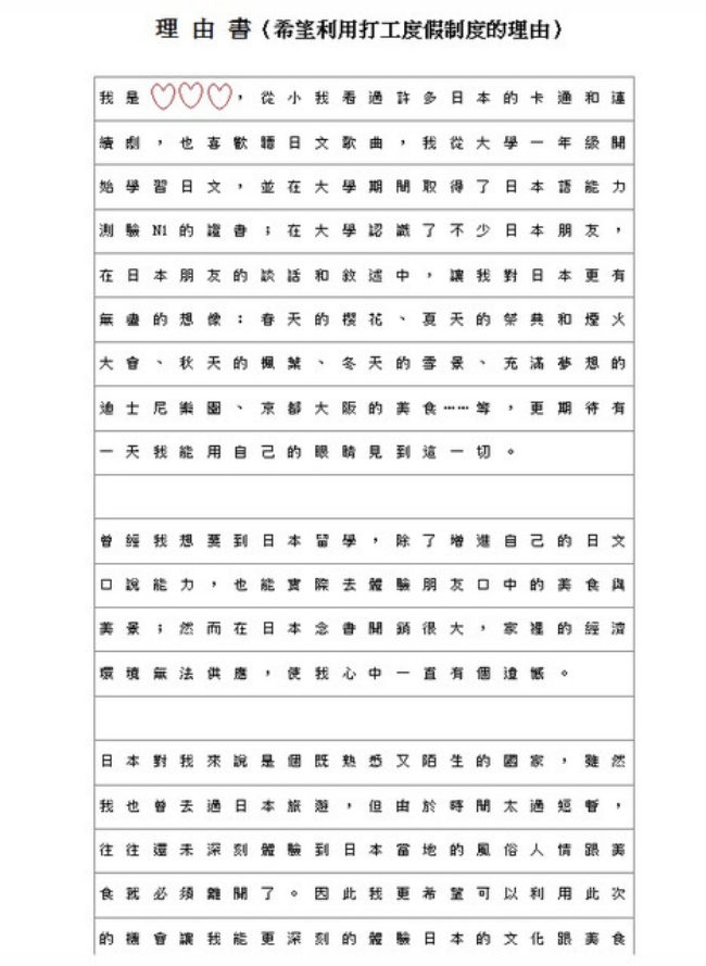 2023年日本打工度假簽證申請資料準備