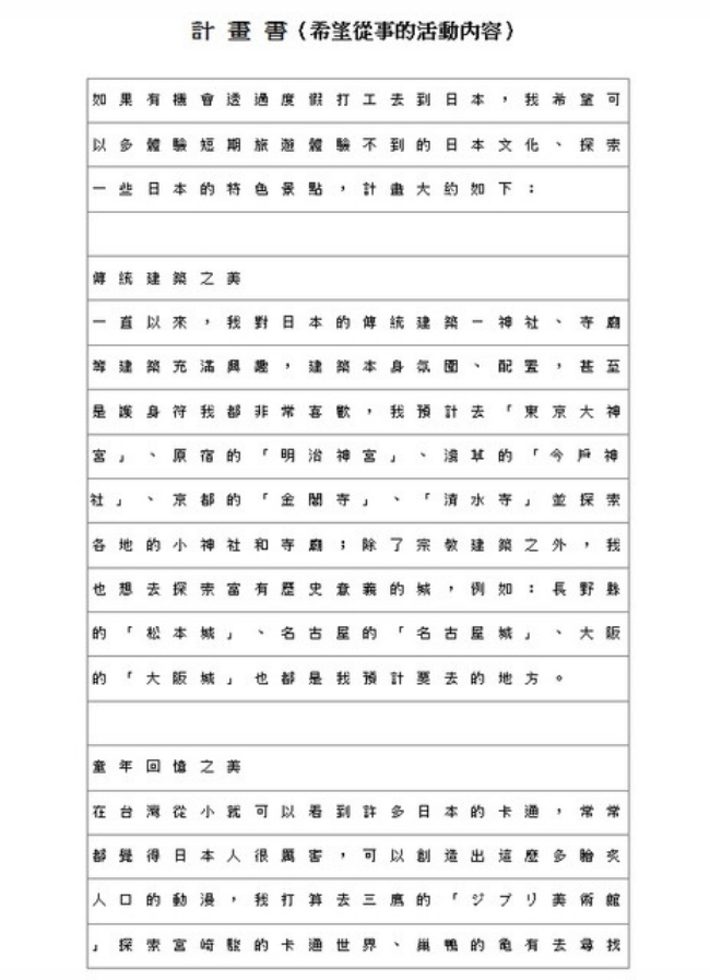 2023年日本打工度假簽證申請資料準備